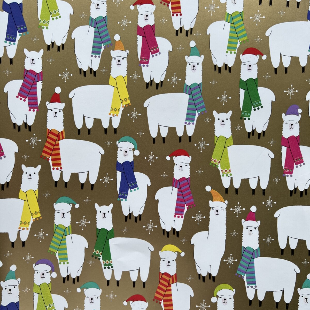 Alpaca Holiday Wrapping paper