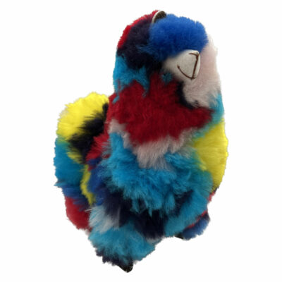 12" Rainbow Stuffed Alpaca