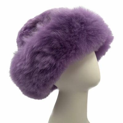 Lilac Baby Alpaca Fur Hat