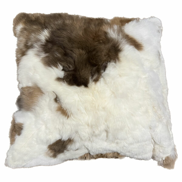 19" x 19" Marble Alpaca Fur Pillow With Mixed Colors