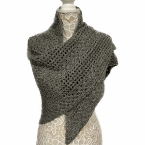 Kolette 100% Royal Alpaca Shawl in Silver Grey