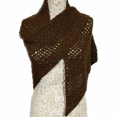 NEW Dark Brown 100% Alpaca wool scarf