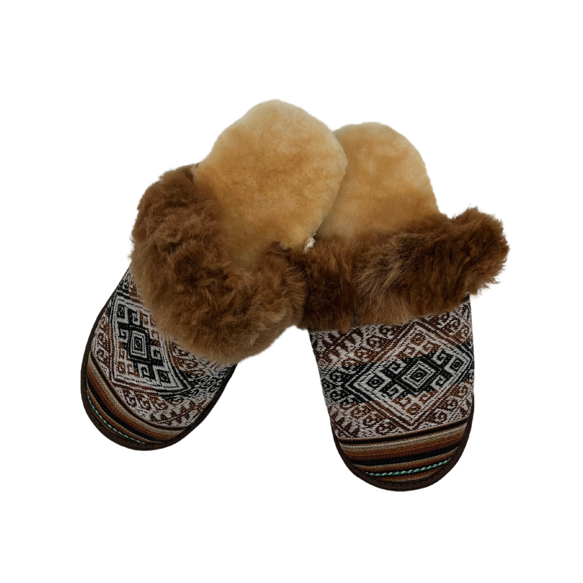 Cusco Alpaca Slippers in Brown