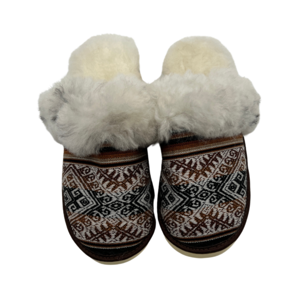 Cusco Alpaca Slippers in White