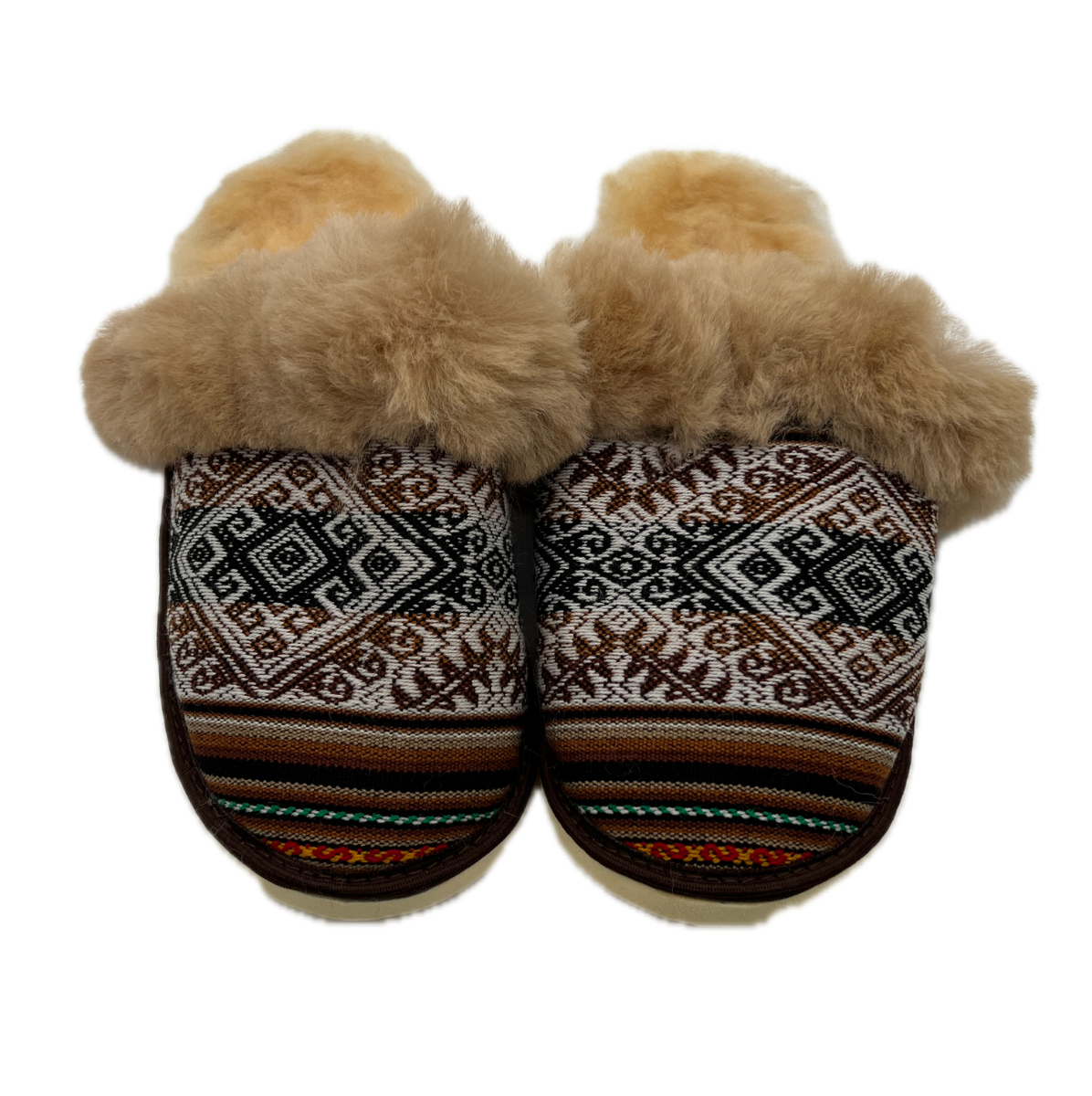 Handmade Peruvian Unisex Baby Alpaca Leather Slippers Booties