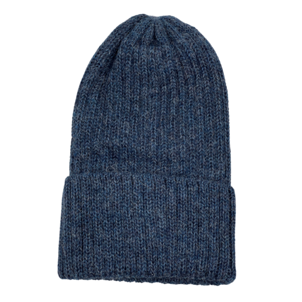 Superfine Knit Alpaca Hat in Blue