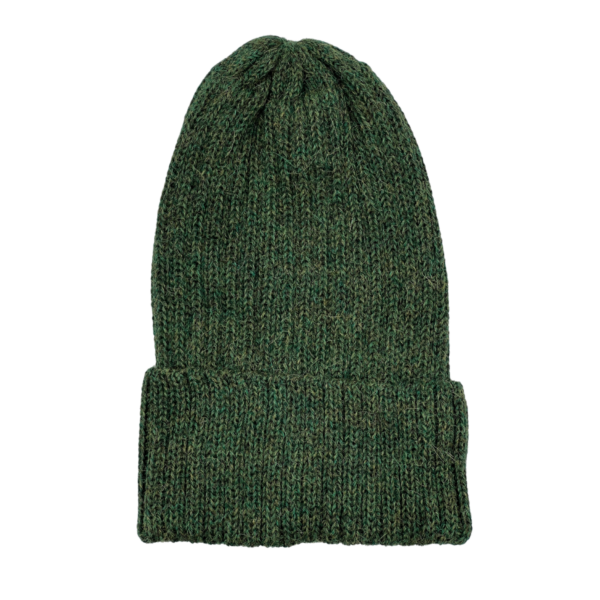 Superfine Knit Alpaca Hat in Green