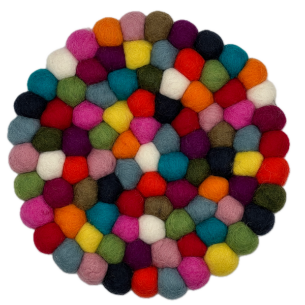 8" Multicolor Wool Trivets