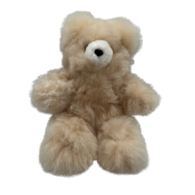 12" Stuffed Alpaca Bear in Beige