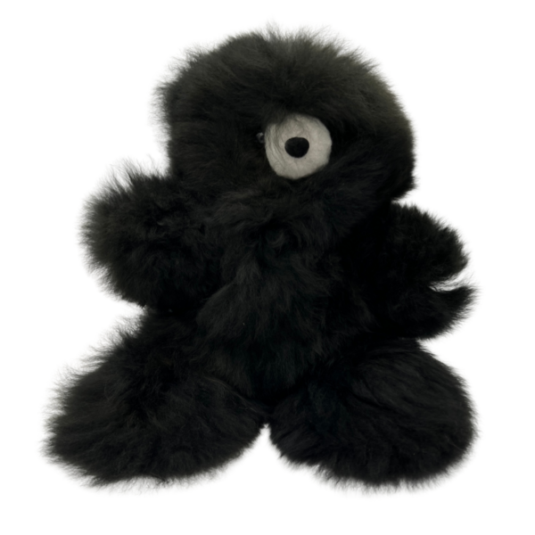 12" Stuffed Alpaca Bear in Black