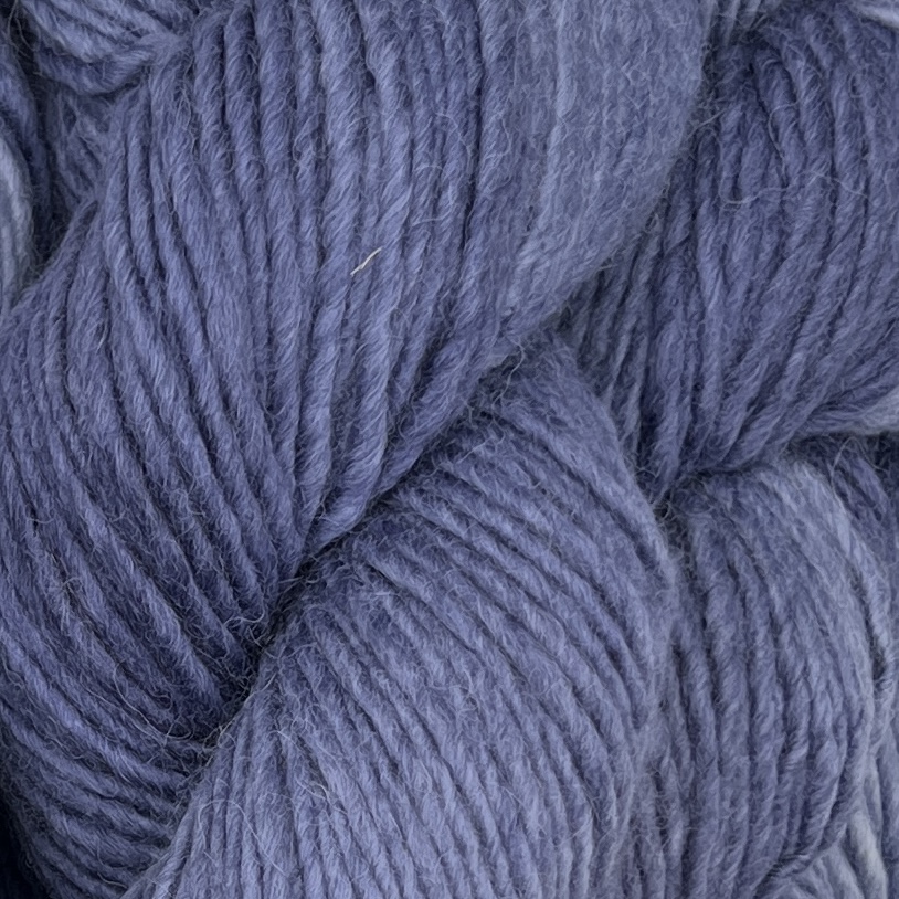 Close Up Bulky Alpaca Merino Yarn in Blue