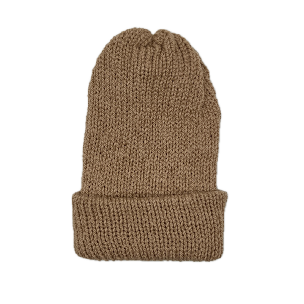 GOOFY CREATION HAND MADE KNIT TAM タム Adel Handmade Superfine Alpaca Knit Hat in Fawn