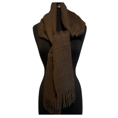 Baby Alpaca Scarf in Dark Brown