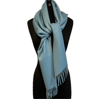 Baby Alpaca Scarf in Light Blue