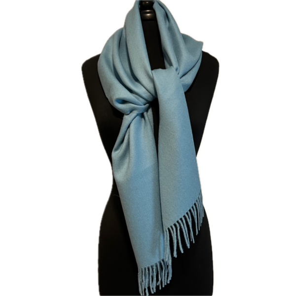 Baby Alpaca Scarf in Light Blue