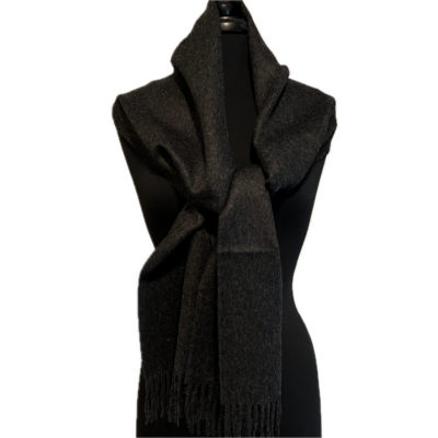 Royal Alpaca Scarf in Dark Silver Grey