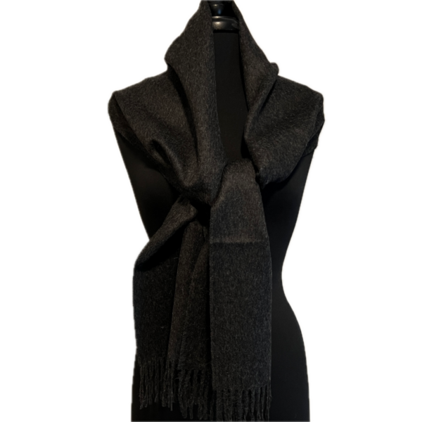 Royal Alpaca Scarf in Dark Silver Grey