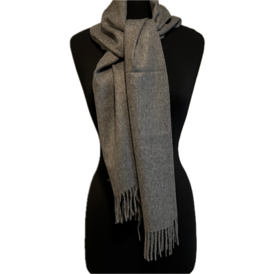 Royal Alpaca Scarf in Medium Silver Grey