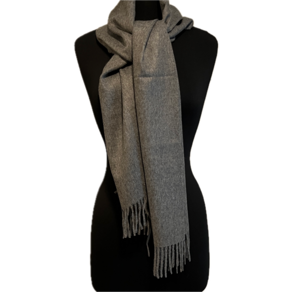 Royal Alpaca Scarf in Medium Silver Grey