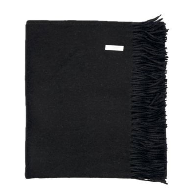 Royal Alpaca Throw in Black