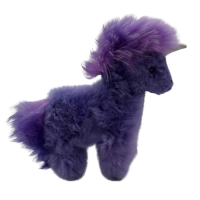 10" Stuffed Unicorn in Baby Alpaca Fur