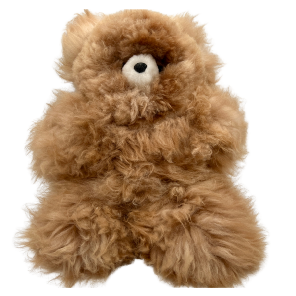 Alpaca Fur Teddy Bear in Fawn