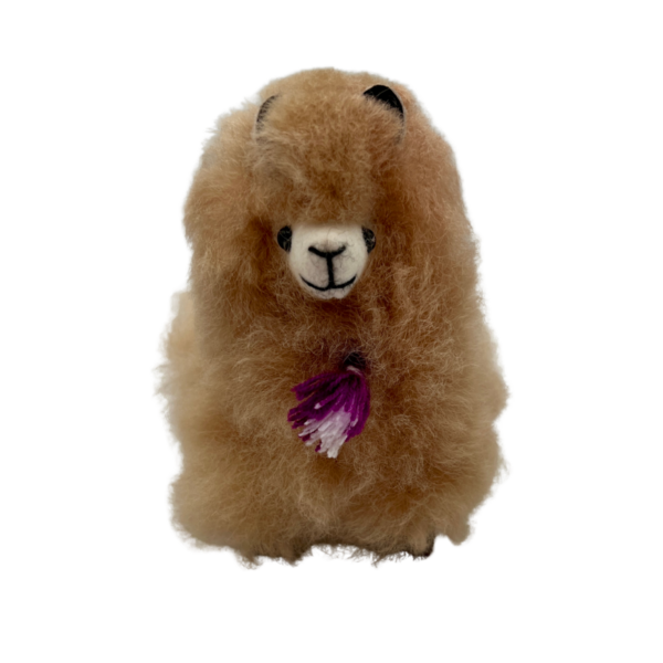 Mini Stuffed Alpaca in Fawn