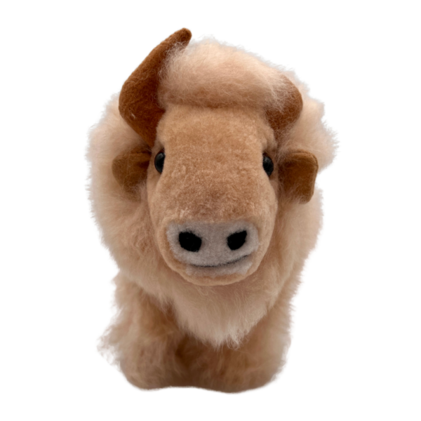 Stuffed Cow Made from Alpaca in Fawn