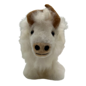 Stuffed Cow Made from Alpaca in White