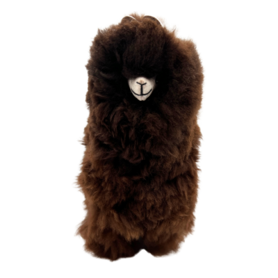 Stuffed Fur Alpaca in Dark Brown