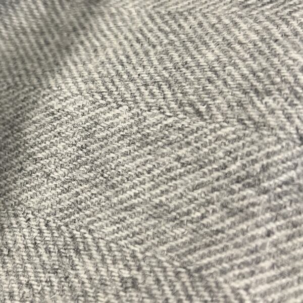 Grey Alpaca Herringbone Scarf Close Up