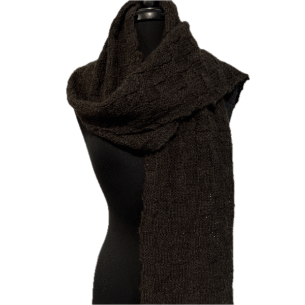 Dark Silver Grey Baby Alpaca Scarf