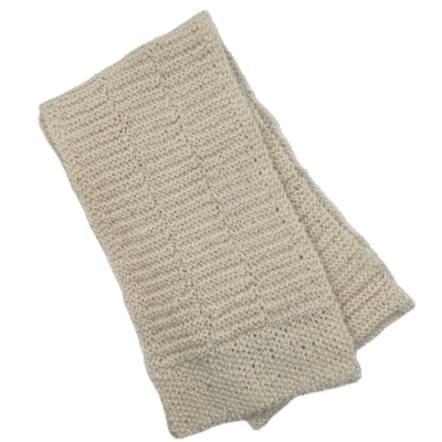 Handmade Alpaca Scarf in White