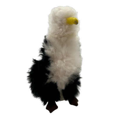 Stuffed Eagle Made With Baby Alpaca Fur