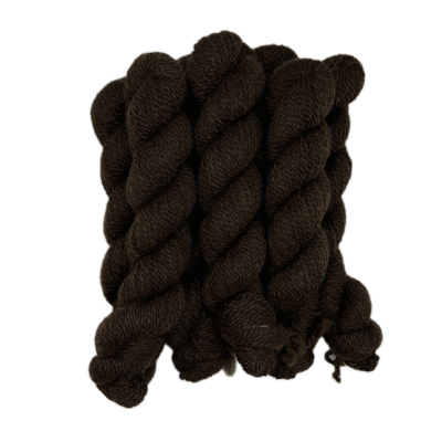 2-Ply Chunky Alpaca Yarn in Bay Black and Dark Rose Grey