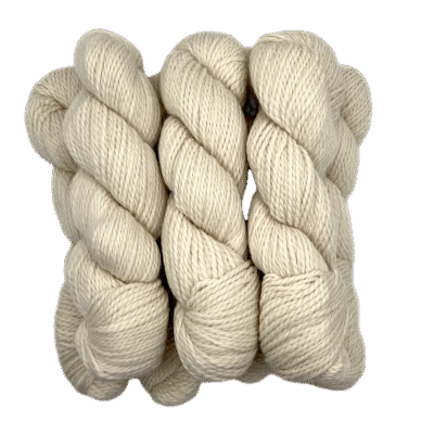 Alpaca Yarn in Worsted, White - Skeins