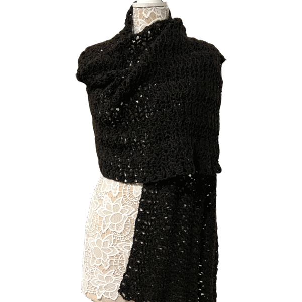Black Alpaca Shawl