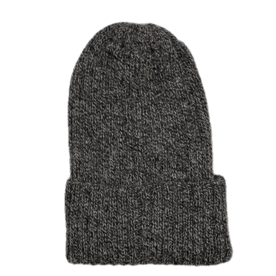 Knit Alpaca Hat in Black and White
