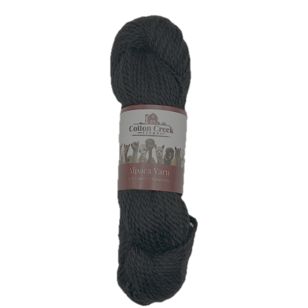 100% Alpaca Yarn in Worsted, True Black - Image 3