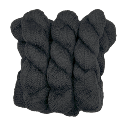 True Black Worsted Alpaca Yarn - Multiple Skeins