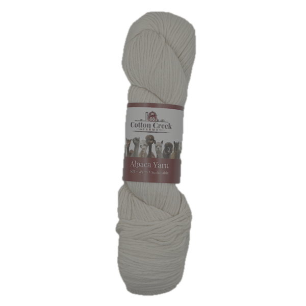 Worsted Baby Alpaca Yarn White - Labeled