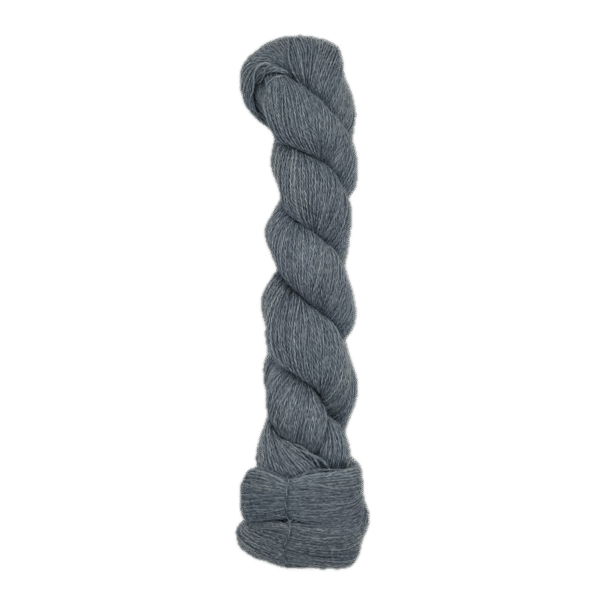 100% Baby Alpaca Yarn in Fingering Blue Melange - Image 2