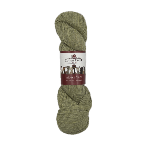 Green Melange Alpaca Yarn Labeled