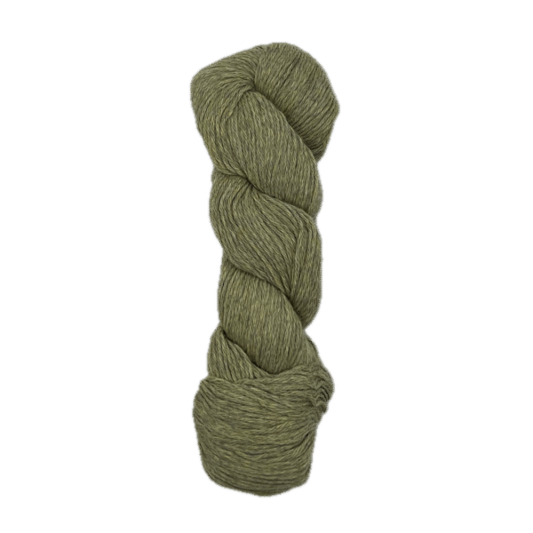 100% Baby Alpaca Yarn in Worsted Green Melange - Image 2