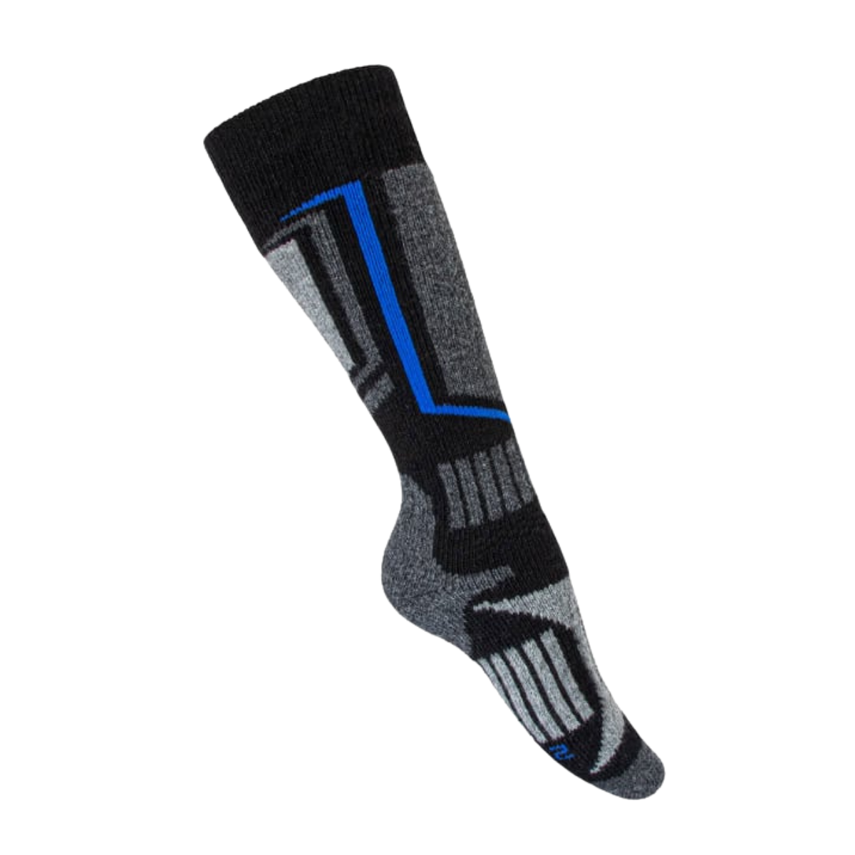Alpaca Ski Socks in Blue and Black