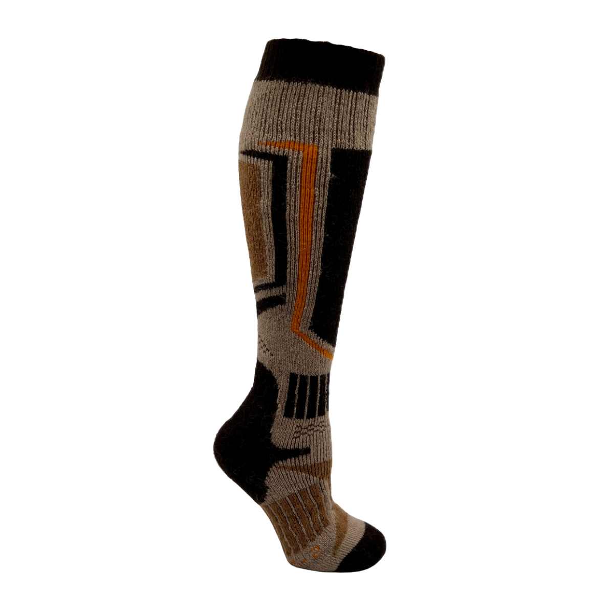 Alpaca Ski Socks in Brown