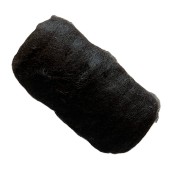 Black Alpaca Roving Bump