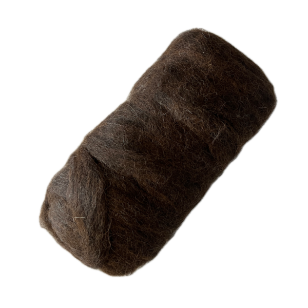 Dark Rose Grey Alpaca Roving