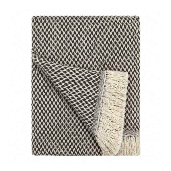Chevron Alpaca Throw in Grey