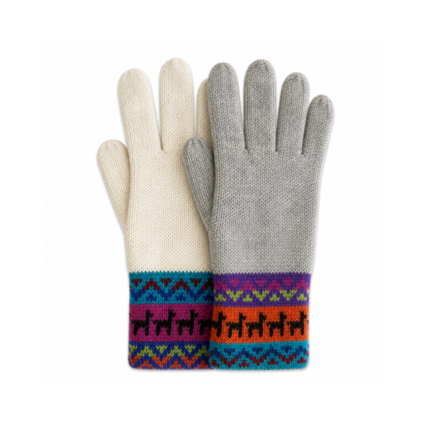 Alpaca Gloves with Peruvian Accents